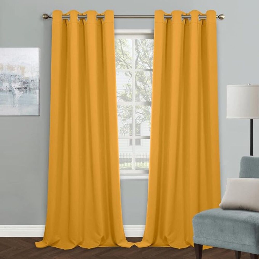 Brand New Mysky Home Mustard Yellow Blackout Curtain – Single Panel